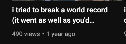 an old youtube video